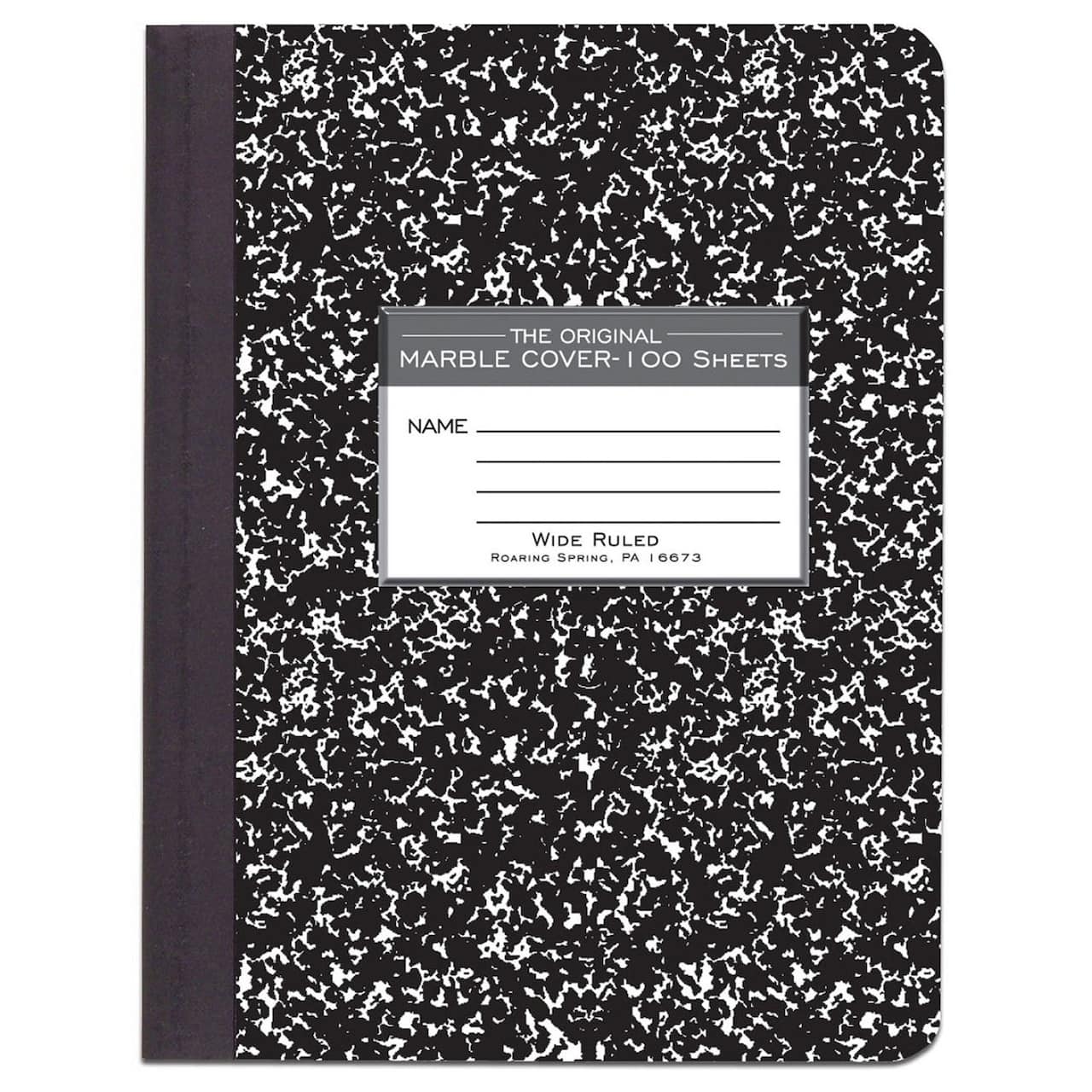 Roaring Spring Marble Composition Black Book, 6ct.